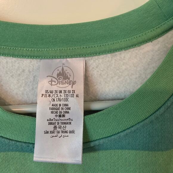 Disneyland Resort Striped Mickey & Friends Spirit Jersey Plus Size 2X Green - Picture 5 of 5